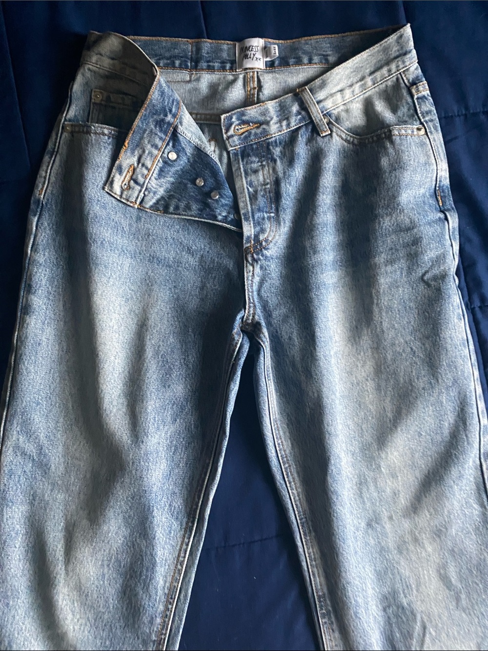 Princess Polly Light Blue Straight Leg Men’s Jeans